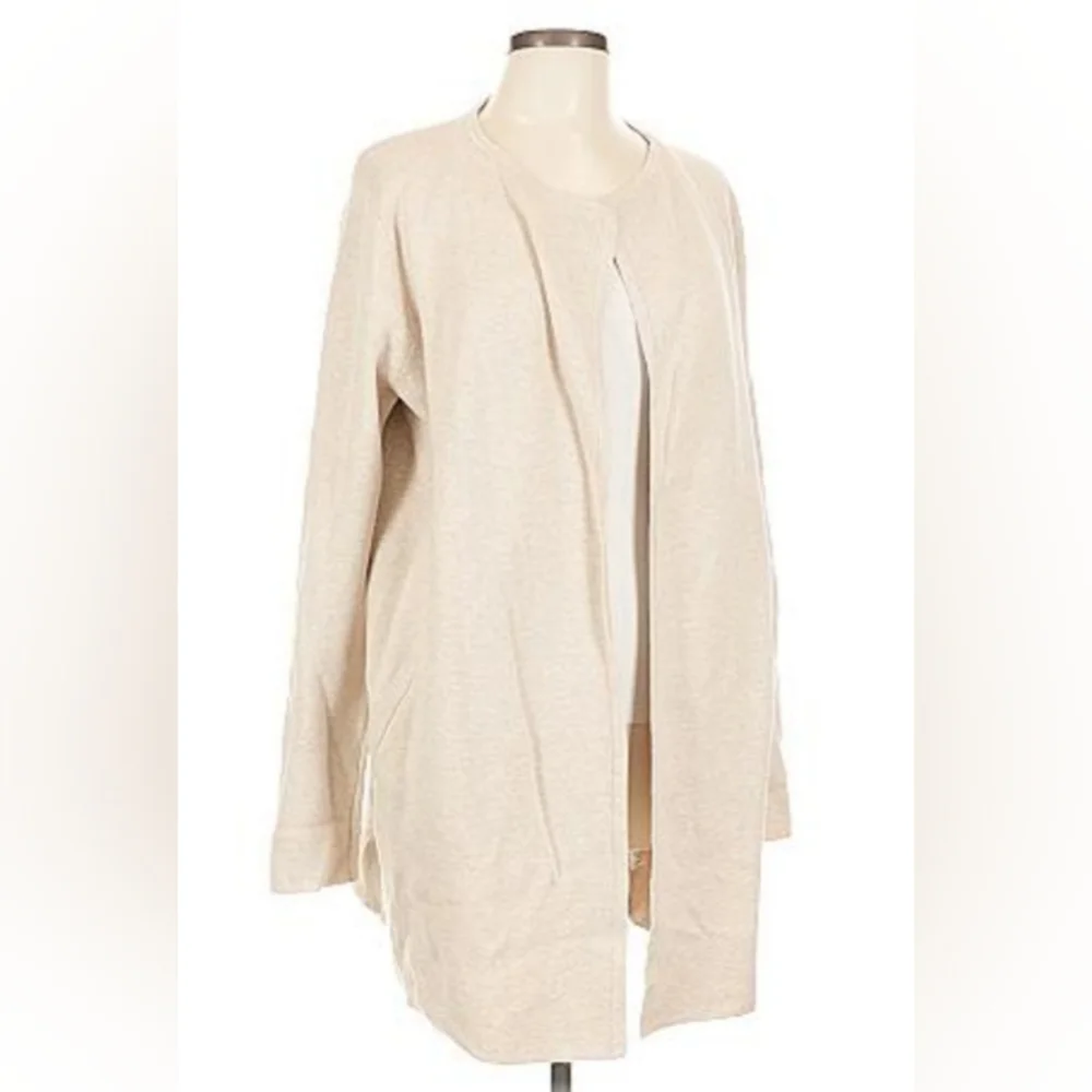 J. Crew Lightweight Open-Front Beige Cardigan